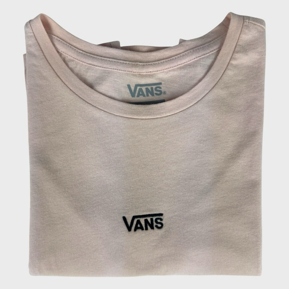 Vans Cropped Logo T-Shirt in Soft Pink - Picture 3 of 10